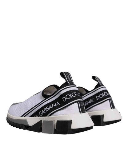Dolce & Gabbana Sorrento Slip On Sneakers Zwart Wit