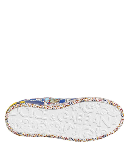 Dolce & Gabbana Portofino Carretto Leer Sneakers - Multicolor