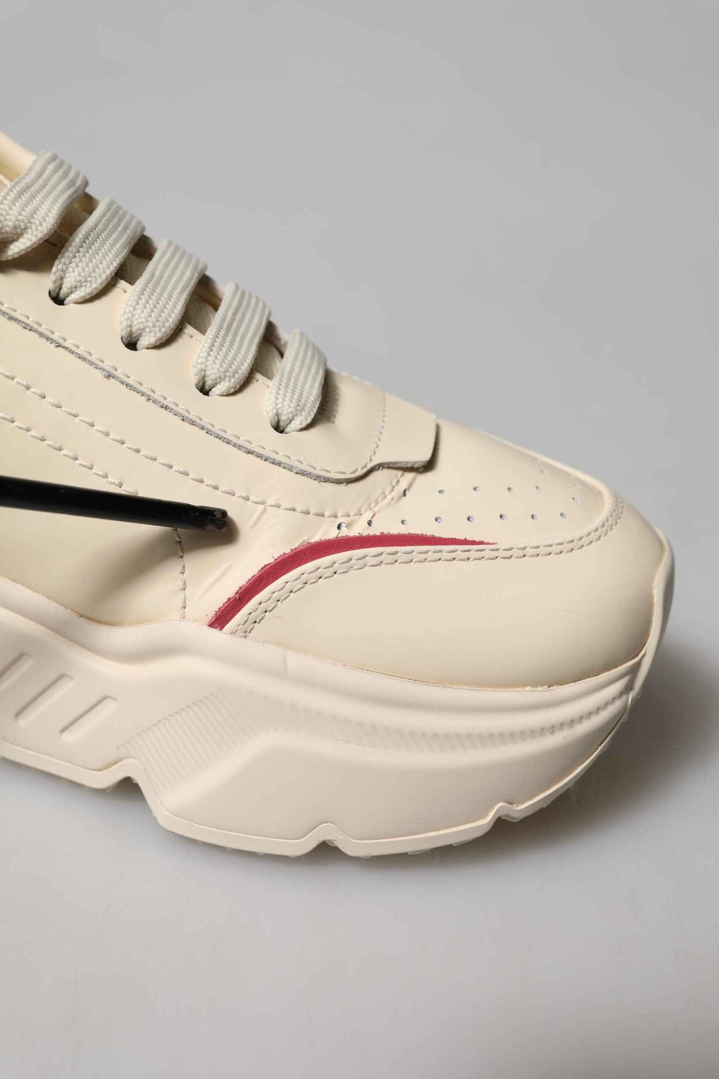 Dolce & Gabbana Daymaster Leer Sneakers – White Pink