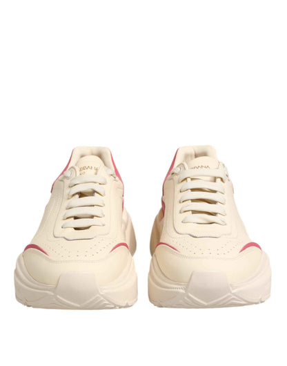 Dolce & Gabbana Daymaster Leer Sneakers – White Pink