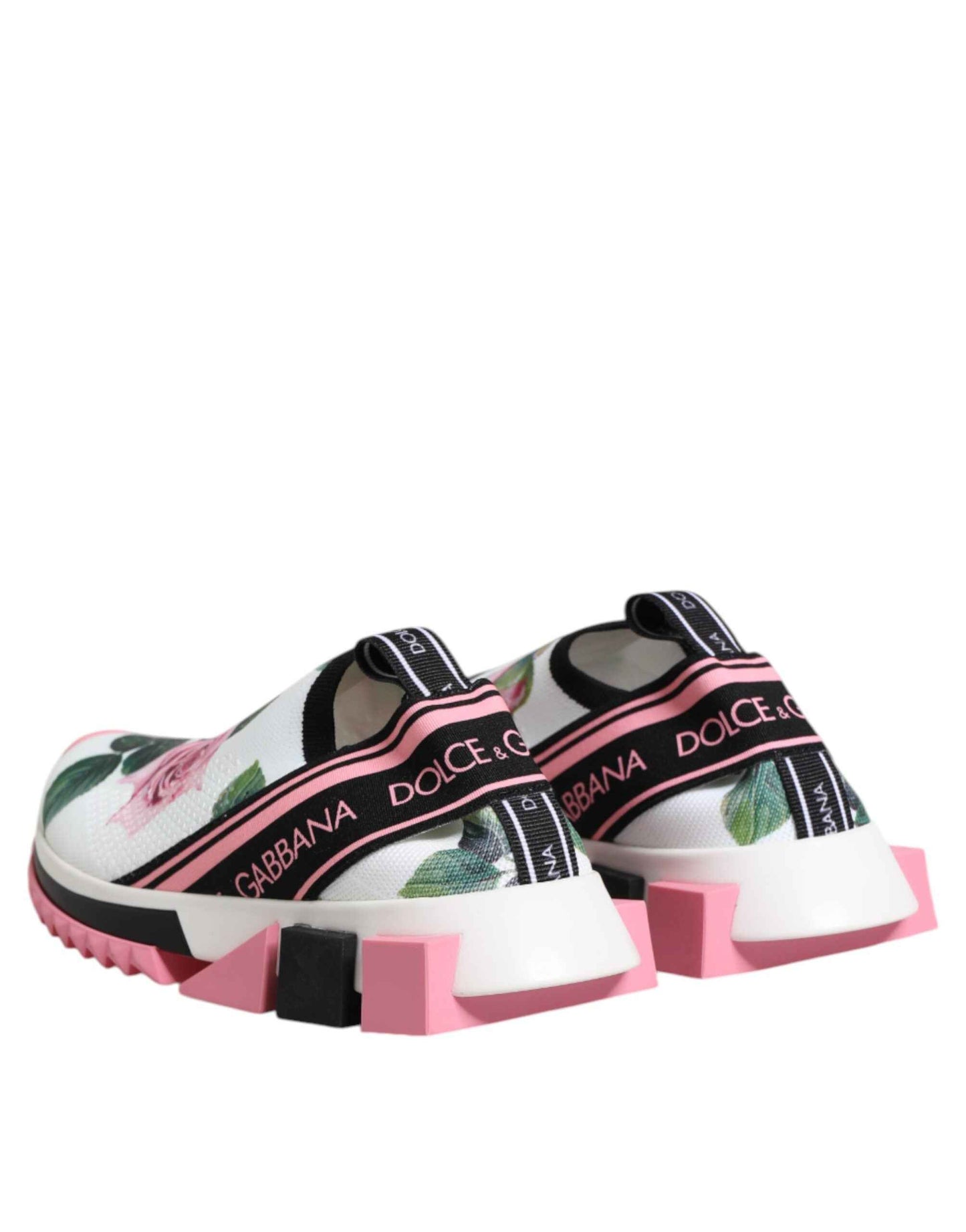 Dolce & Gabbana Sorrento Sneakers Witte Rozenprint