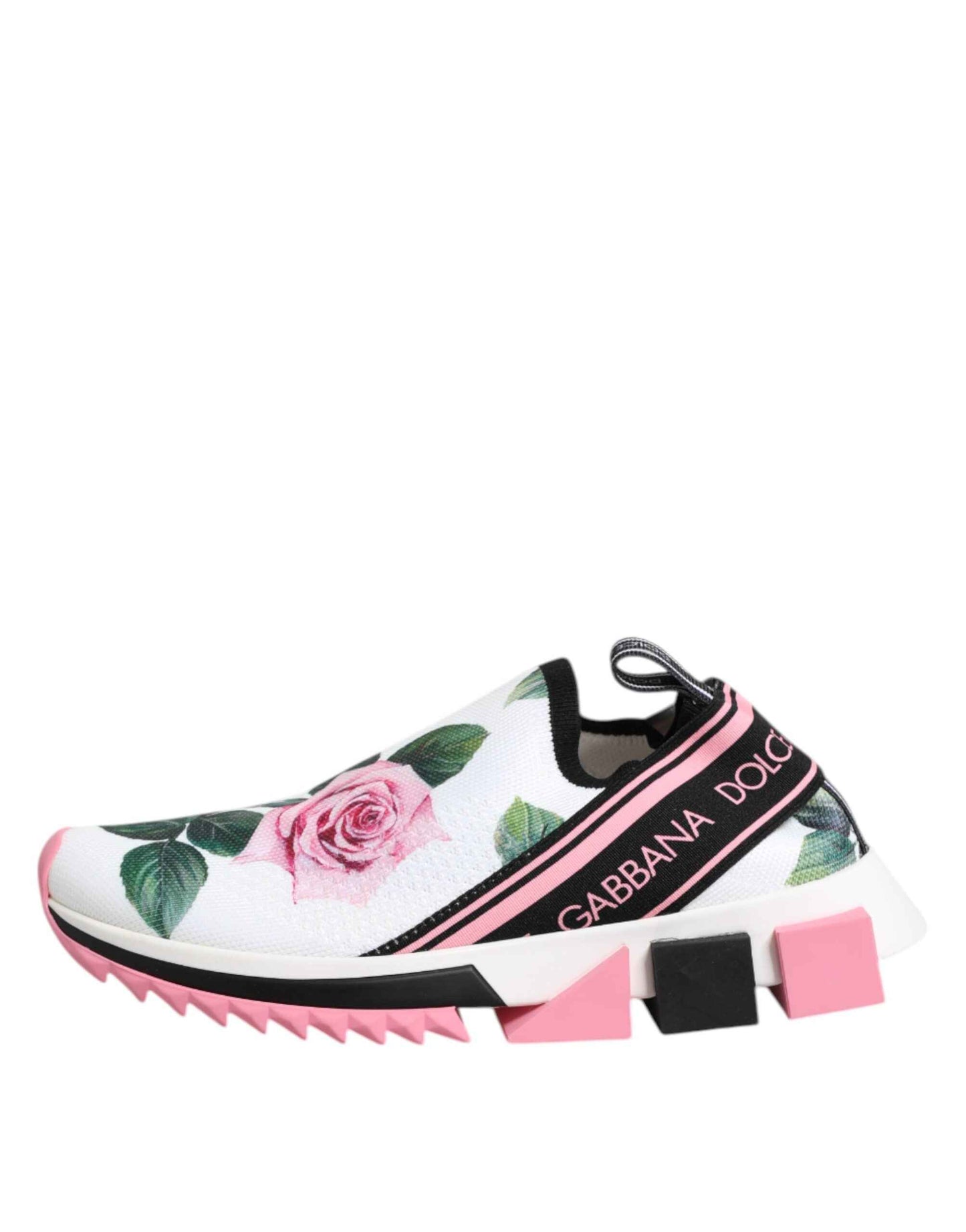 Dolce & Gabbana Sorrento Sneakers Witte Rozenprint