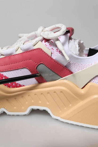 Dolce & Gabbana Daymaster Low Top Sneakers Wit En Roze