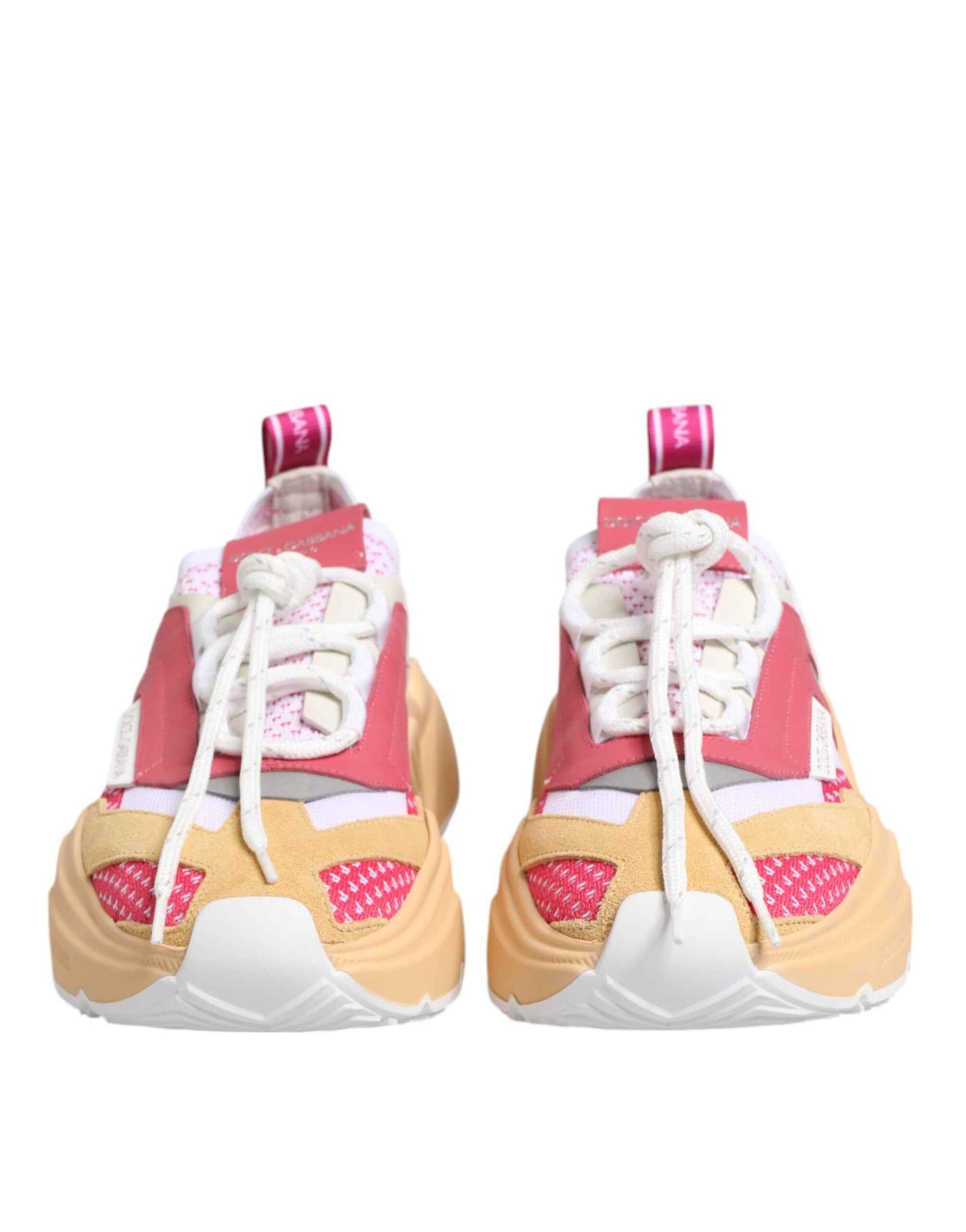Dolce & Gabbana Daymaster Low Top Sneakers Wit En Roze