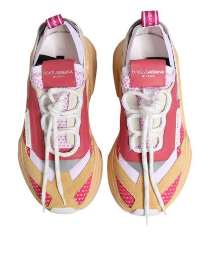 Dolce & Gabbana Daymaster Low Top Sneakers Wit En Roze