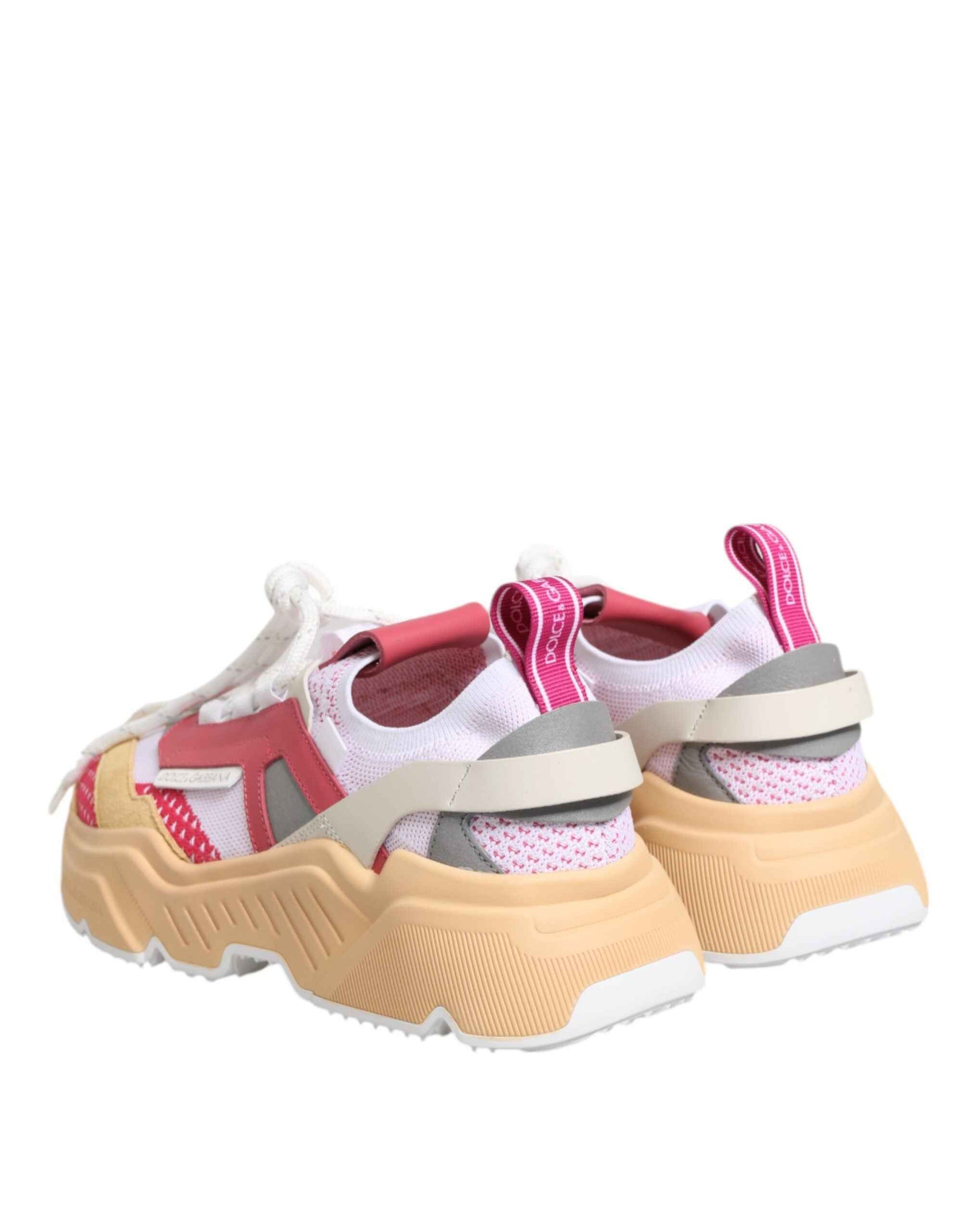 Dolce & Gabbana Daymaster Low Top Sneakers Wit En Roze