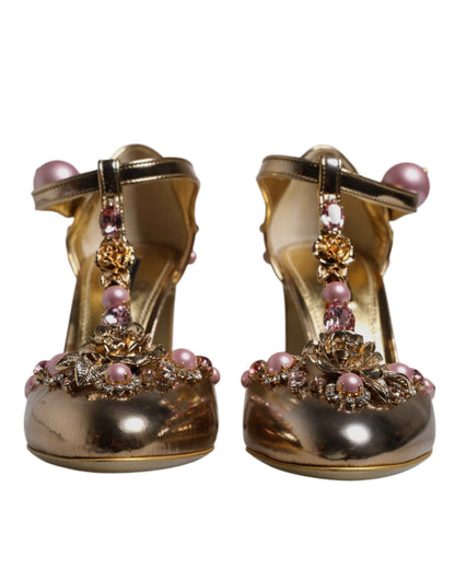 Dolce & Gabbana Vally Heels Goud Sandalen – Metallic Goud