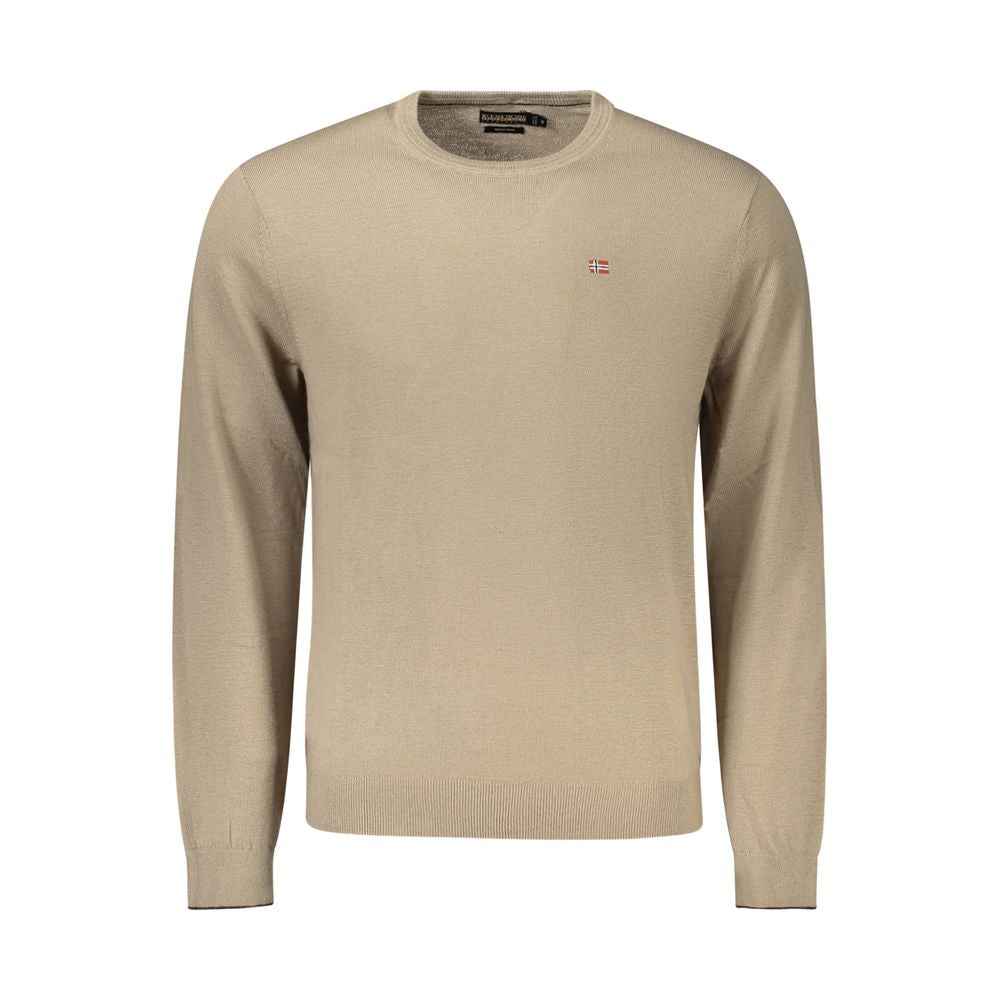 Napapijri Brown Wool Men Sweater