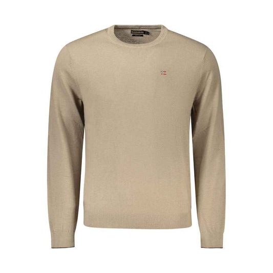 Napapijri Brown Wool Men Sweater