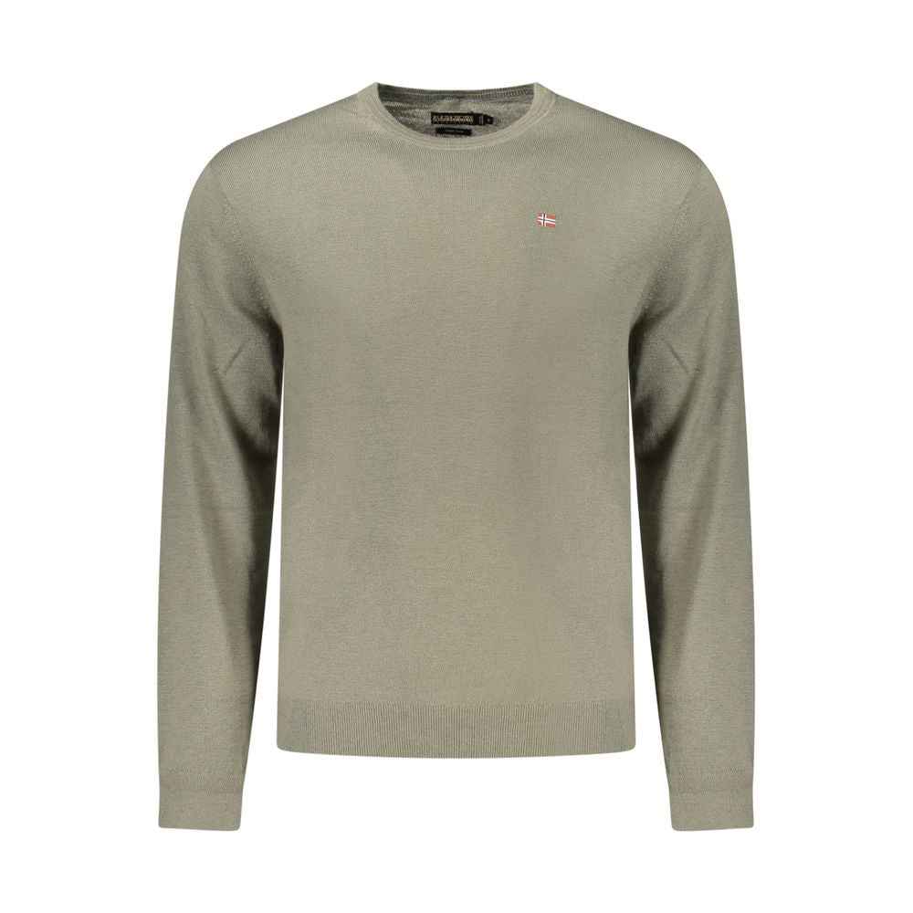 Napapijri Green Wool Men Sweater