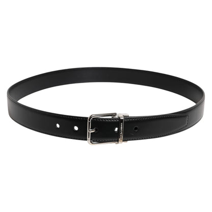 Dolce & Gabbana Riem Kalfleer Zwart Zilveren Gesp Luxe