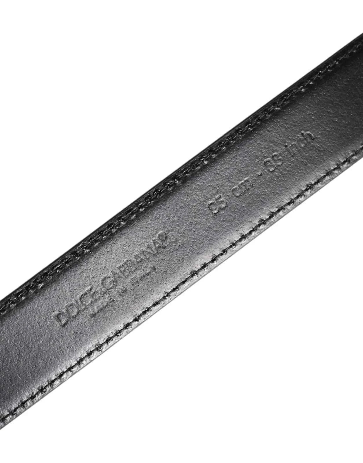 Dolce & Gabbana Riem Kalfleer Zwart Zilveren Gesp Luxe
