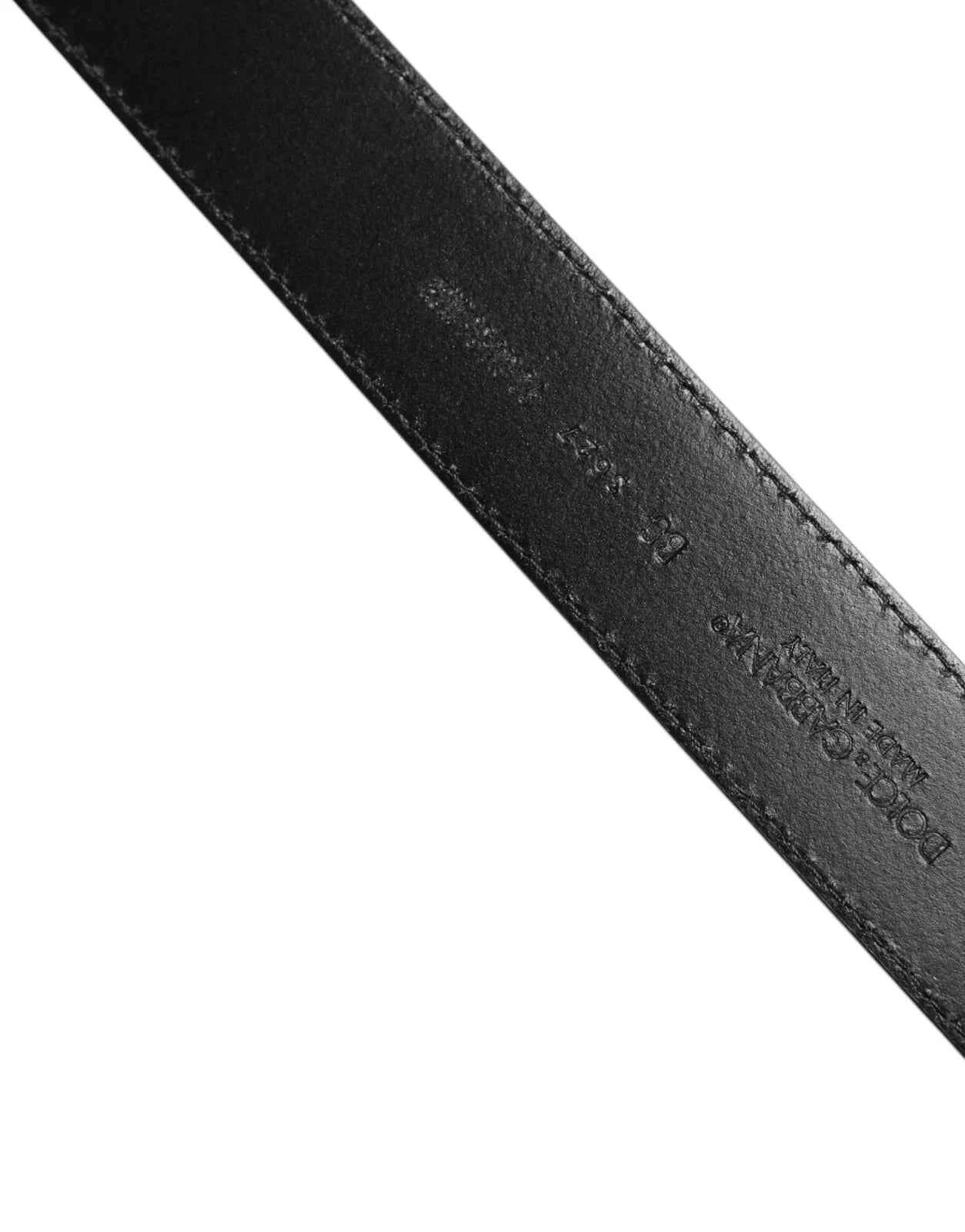 Dolce & Gabbana Leren Riem Met Gesp Classic – Zwart/90