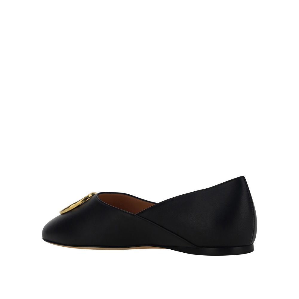 Bally Calf Leather Ballerina Flats Made In Italy Slip On
