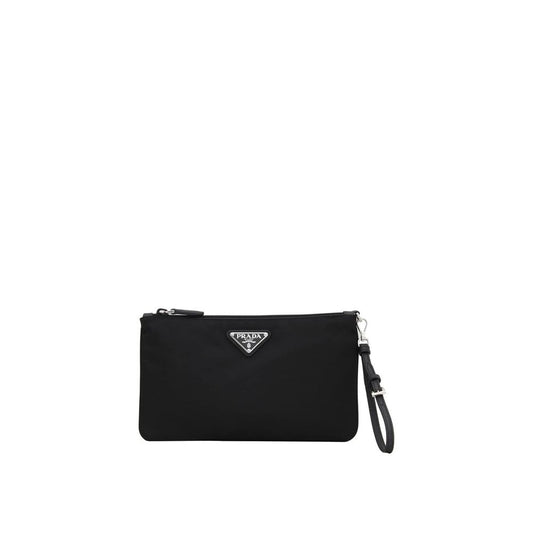 Prada Nylon Saffiano Wristlet Pouch For Women 14x25 Cm