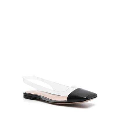 Gianvito Rossi Plexi Slingback Flats Calf Leather Clear