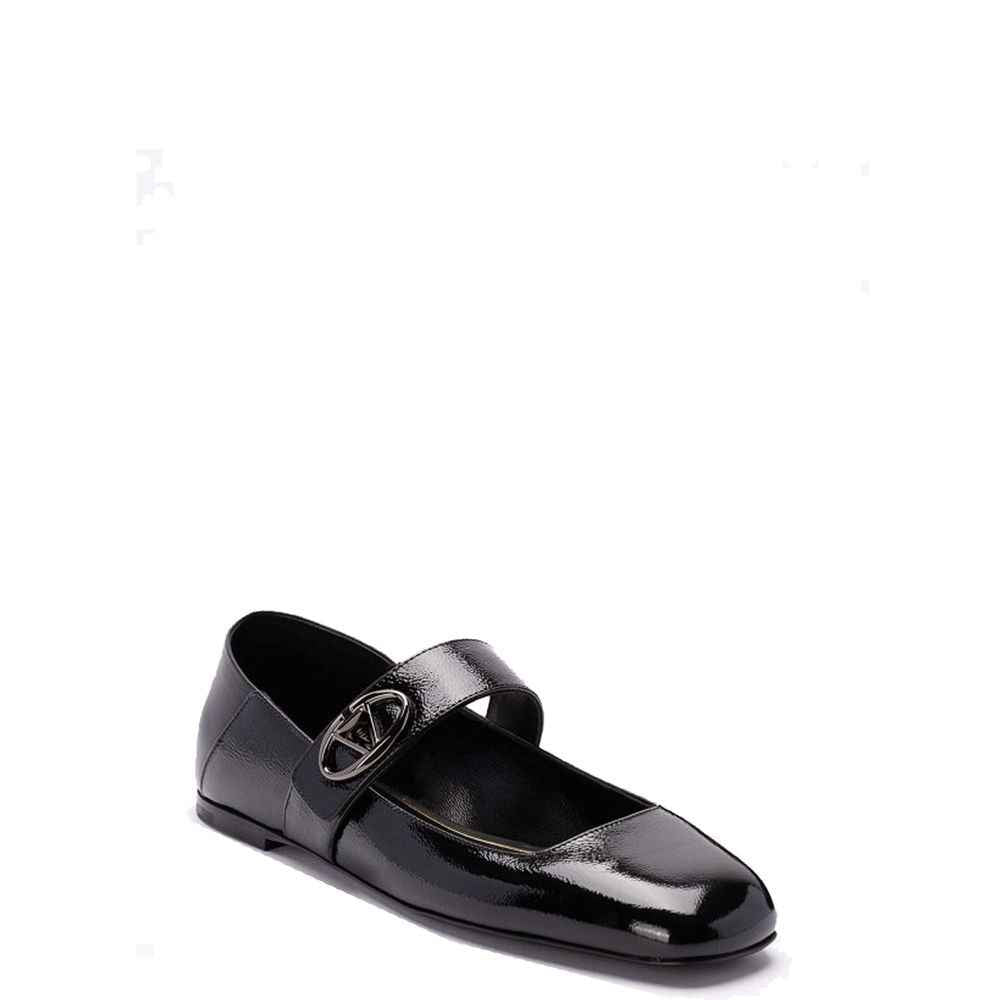 Valentino Garavani Leather Locker Ballerina Flats
