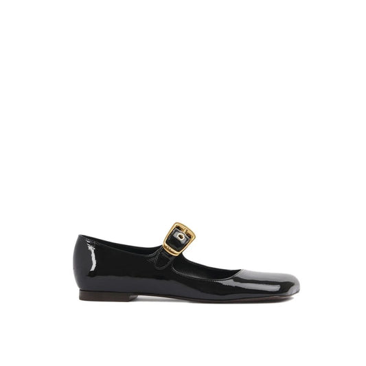 Chloé Mary-Jane Polly Calf Leather Ballerina Flats Patent