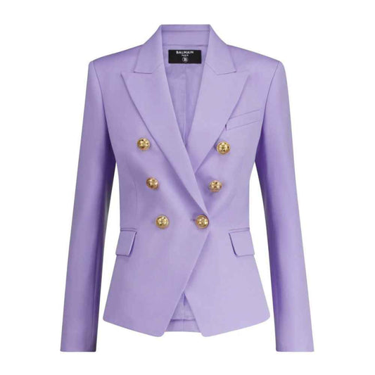 Balmain Purple Wool Suits & Blazer
