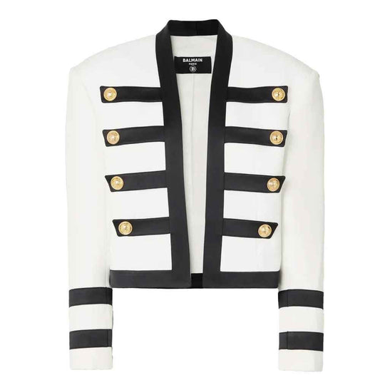 Balmain White Viscose Suits & Blazer