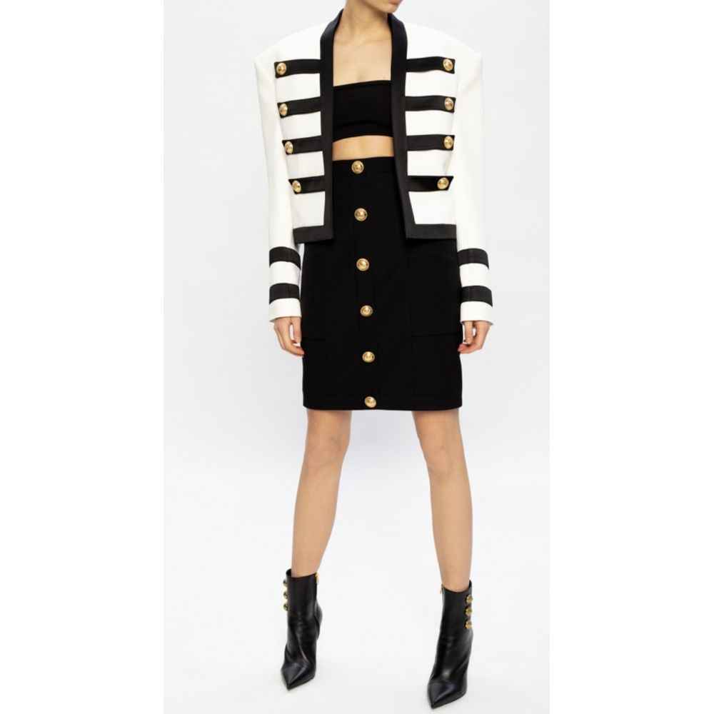 Balmain White Viscose Suits & Blazer