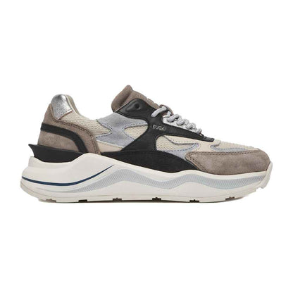 D.A.T.E Beige Leather Sneaker
