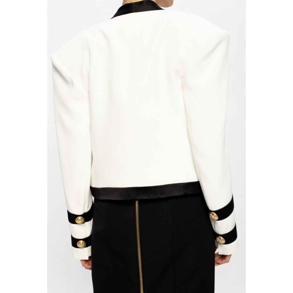 Balmain White Viscose Suits & Blazer