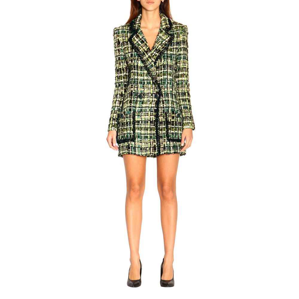 Elisabetta Franchi Green Viscose Women Blazer