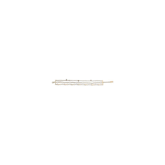 Saint Laurent Cassandre Chain Bracelet Multiwrap - Silver