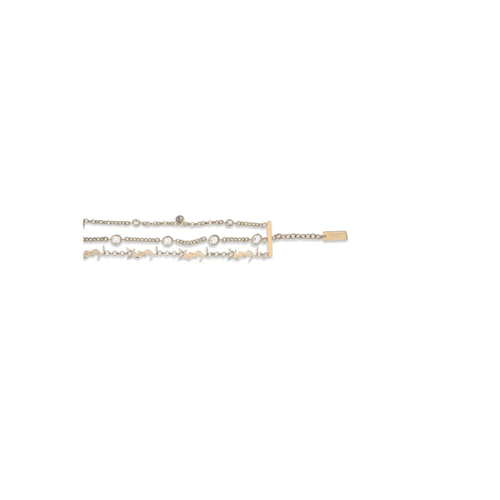 Saint Laurent Cassandre Chain Bracelet Multiwrap - Silver