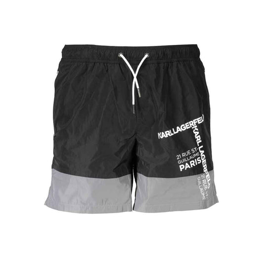 Karl Lagerfeld Black Polyester Swimwear