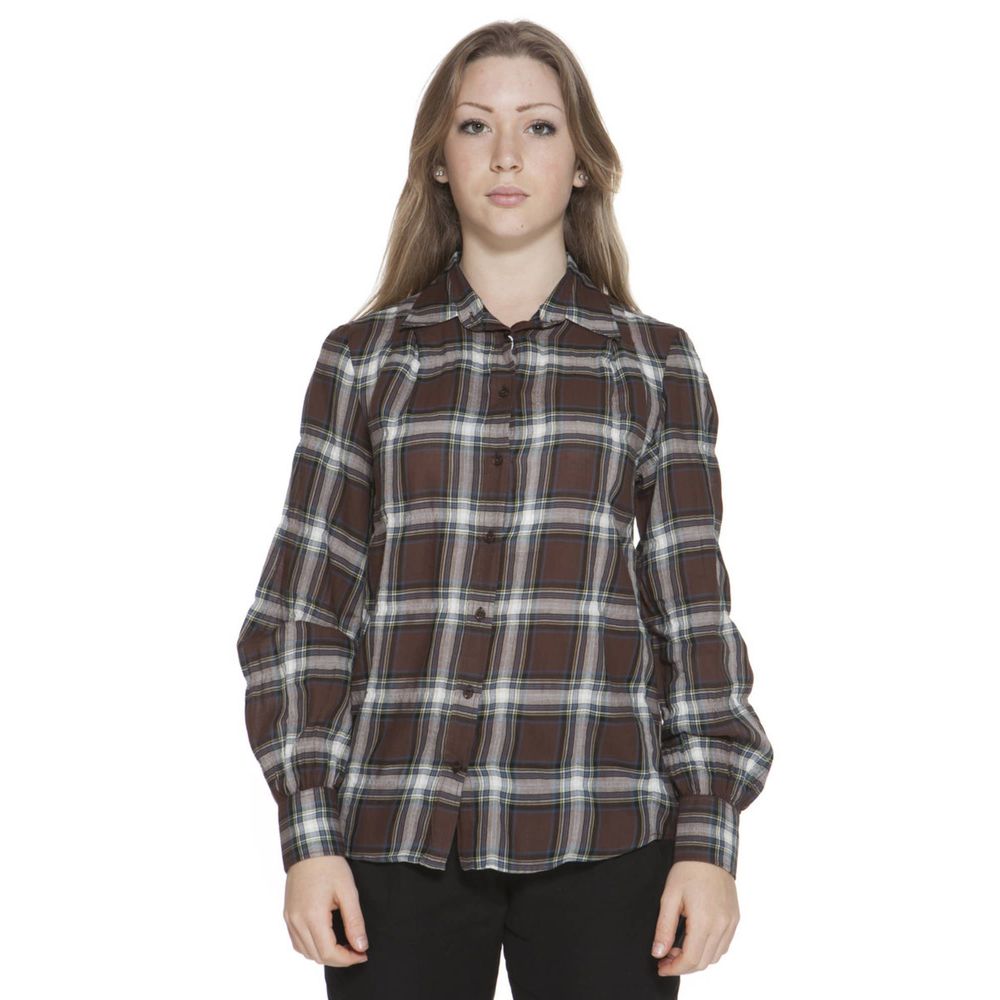 Gant Slim Katoenen Overhemd Italiaanse Kraag Bruin Luxe