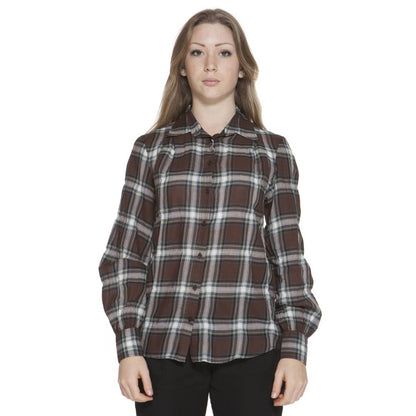 Gant Slim Katoenen Overhemd Italiaanse Kraag Bruin Luxe