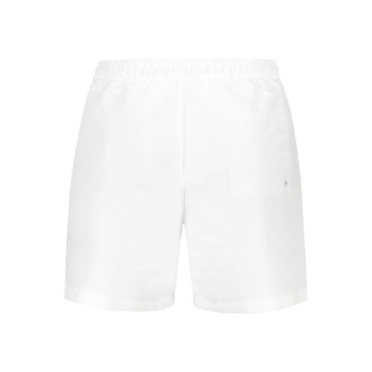 Calvin Klein White Polyester Swim Boxer With Internal Slip