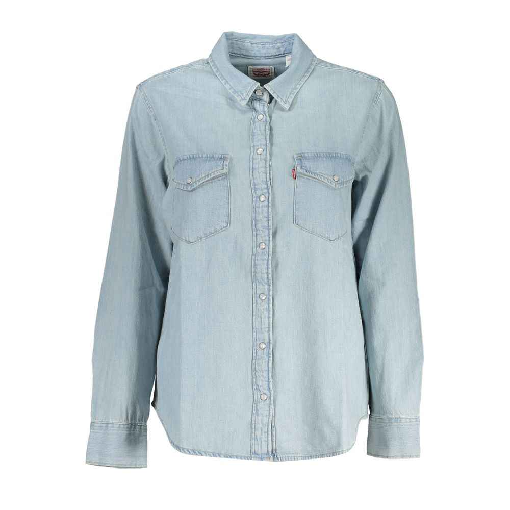 Levi's Denim Shirt Cotton Long Sleeve Classic - Blue
