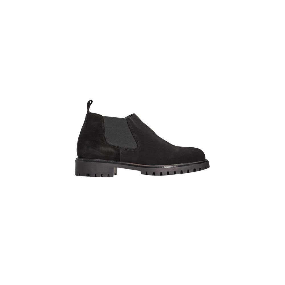 Roberto Pepe Calfskin Boot Luxury Black Elastic Rubber Sole