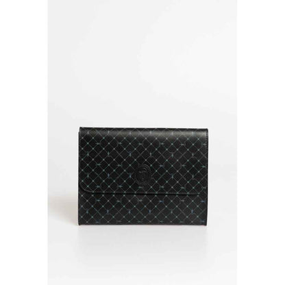 Trussardi Black Polyester Clutch Bag