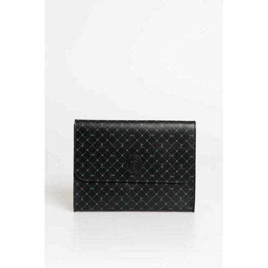 Trussardi Black Polyester Clutch Bag