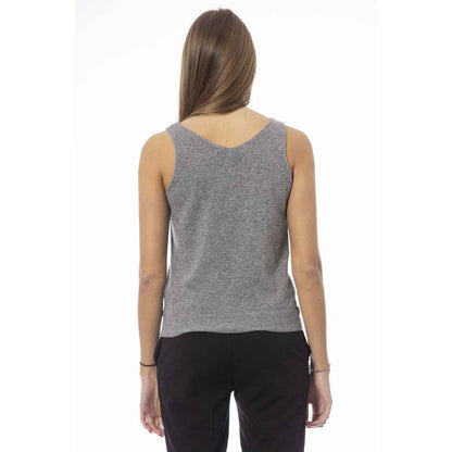 Baldinini Trend Gray Wool Tank Top