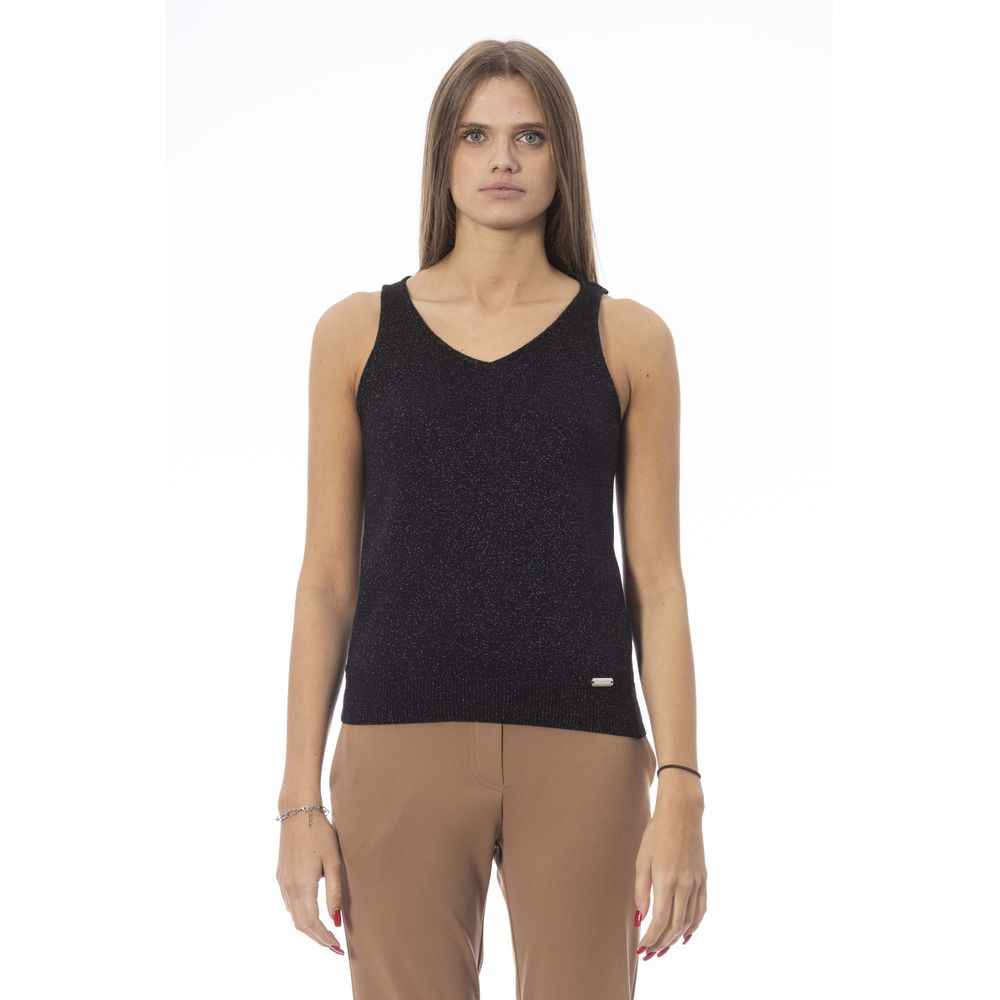 Baldinini Trend Black Fabric Tank Top