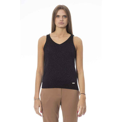 Baldinini Trend Black Fabric Tank Top