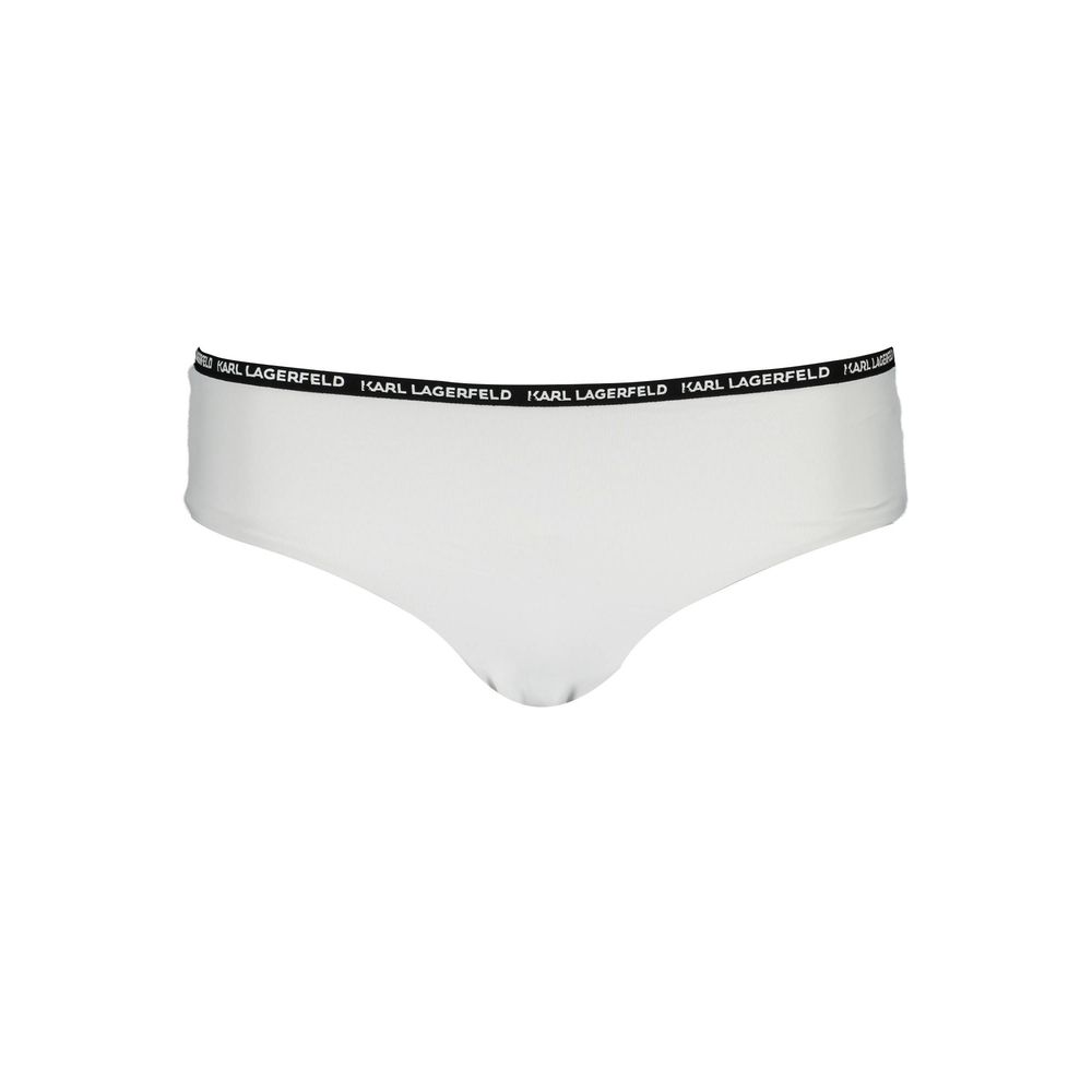 Karl Lagerfeld White Elastane Swimwear Luxury Collection