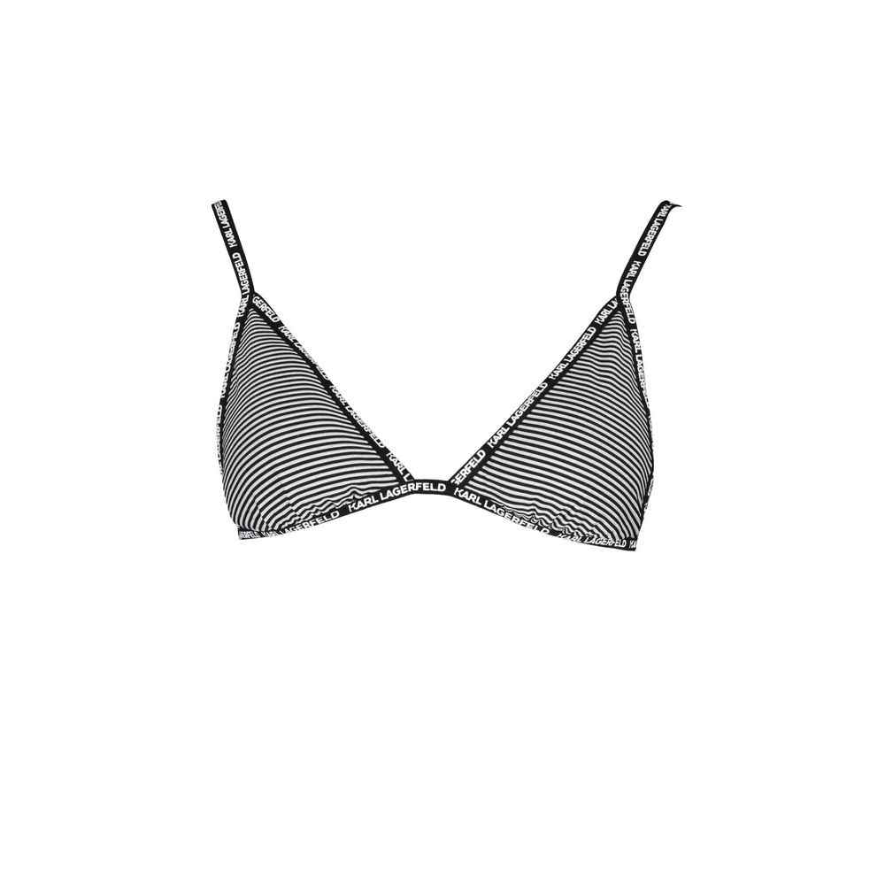 Karl Lagerfeld Black Elastane Swimwear