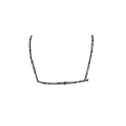 Karl Lagerfeld Elastane Swimwear Triangle Swimsuit Black