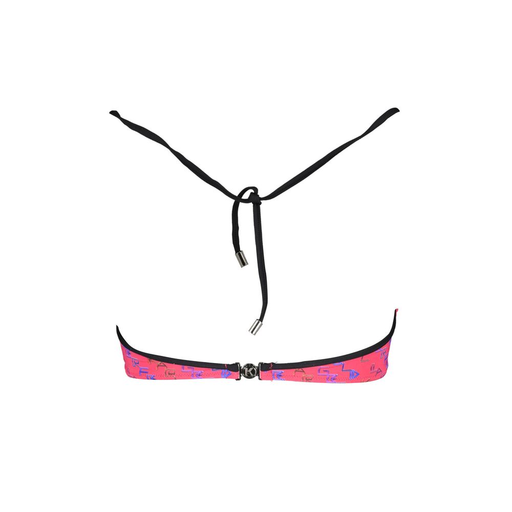 Karl Lagerfeld Red Elastane Bandeau Swimwear Collection Red