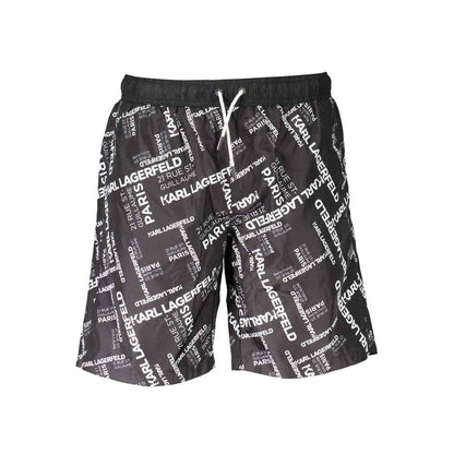 Karl Lagerfeld Black Polyester Swimwear