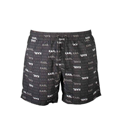 Karl Lagerfeld Black Polyester Swimwear