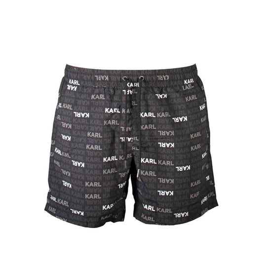 Karl Lagerfeld Black Polyester Swimwear