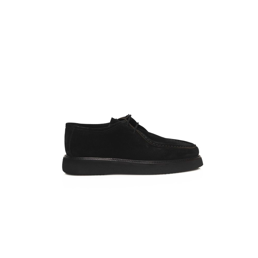 Cerruti 1881 Calfskin Derby Shoes Rubber Sole - Black