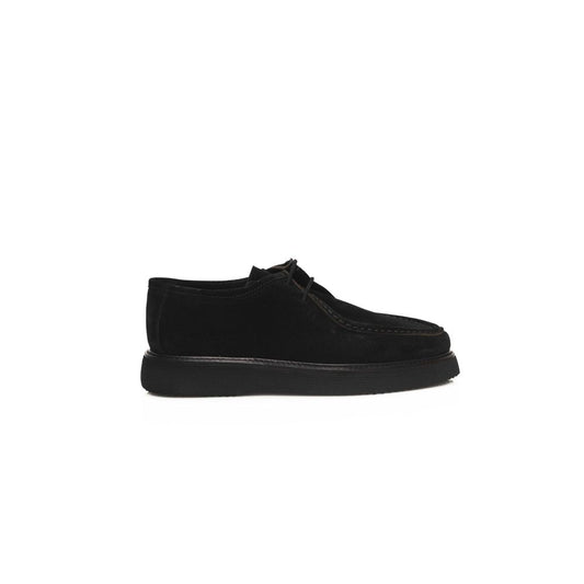 Cerruti 1881 Calfskin Derby Shoes Rubber Sole - Black